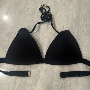 Push up black bikini top